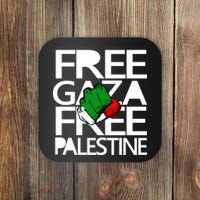 Free Gaza And Palestine Fist Coaster thumb 0