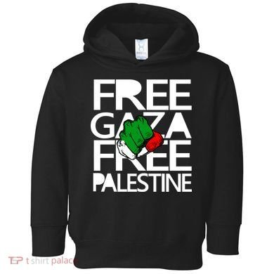 Free Gaza And Palestine Fist Toddler Hoodie