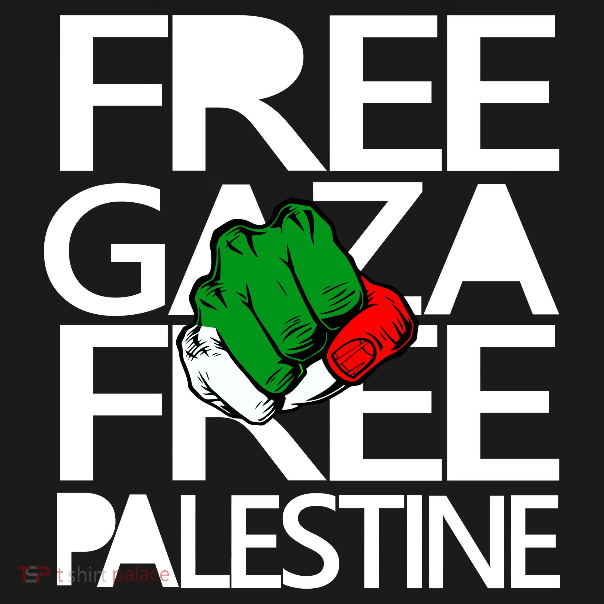 Free Gaza And Palestine Fist Toddler Hoodie