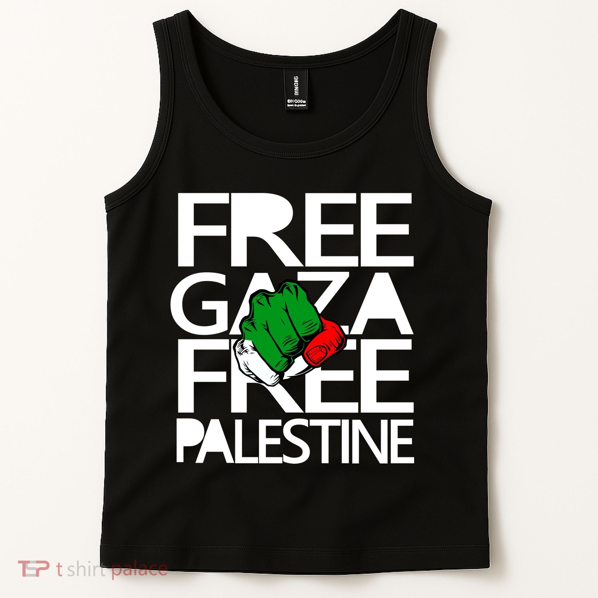 Free Gaza And Palestine Fist Tank Top