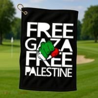 Free Gaza And Palestine Fist Golf Towel thumb 1