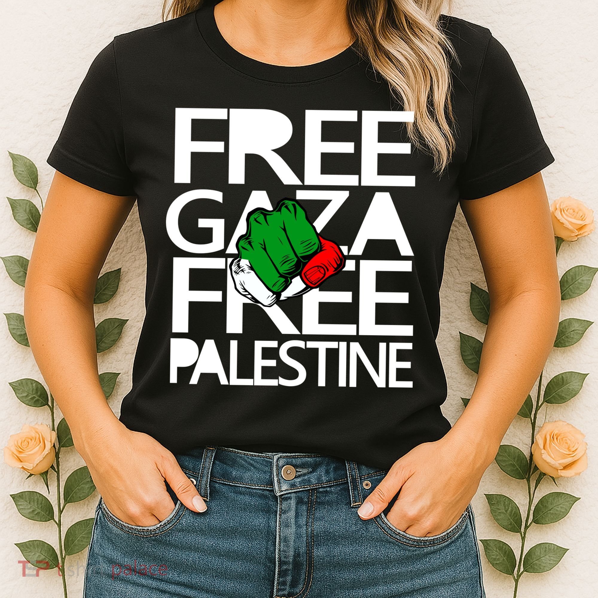 Free Gaza And Palestine Fist Women's T-Shirt