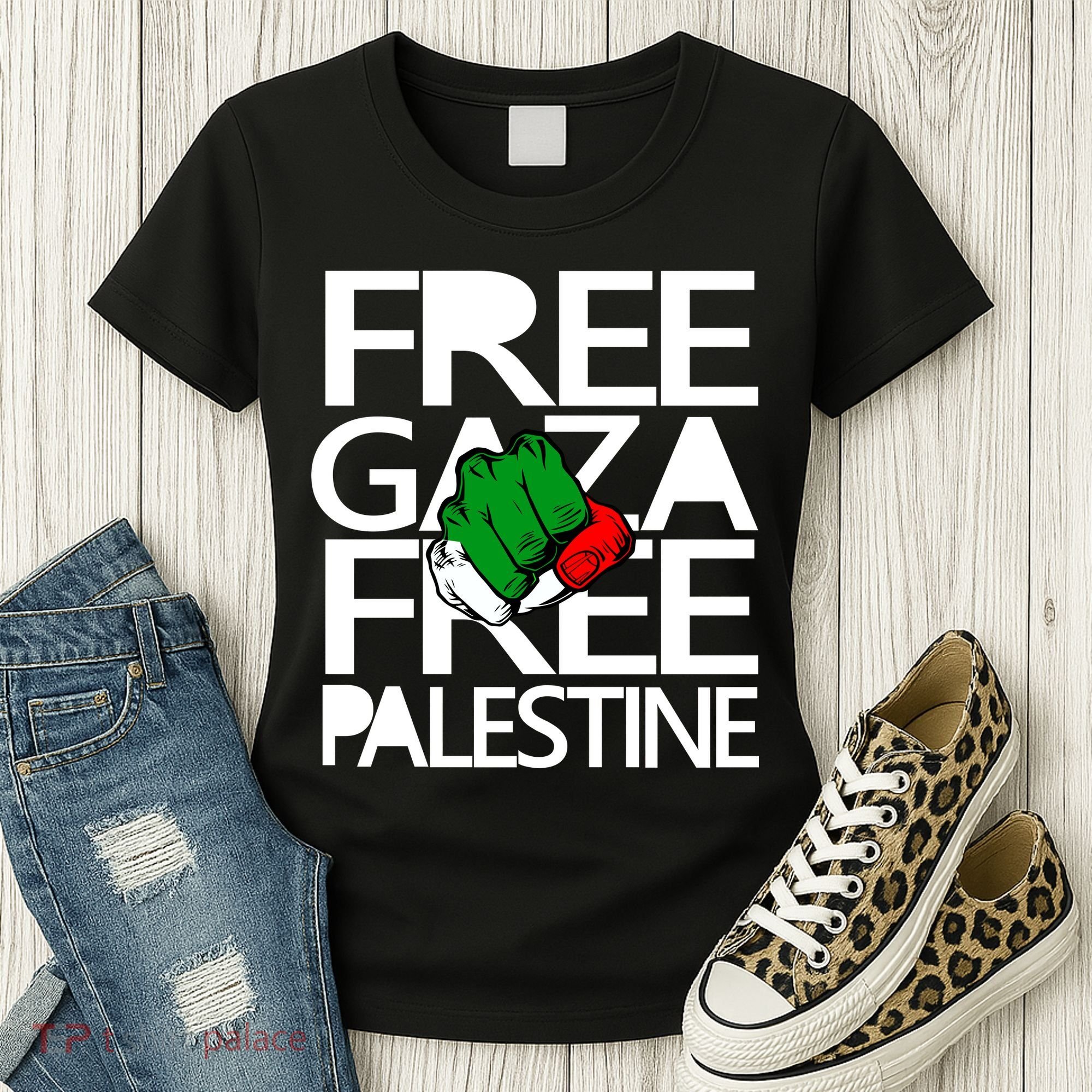 Free Gaza And Palestine Fist Women's T-Shirt