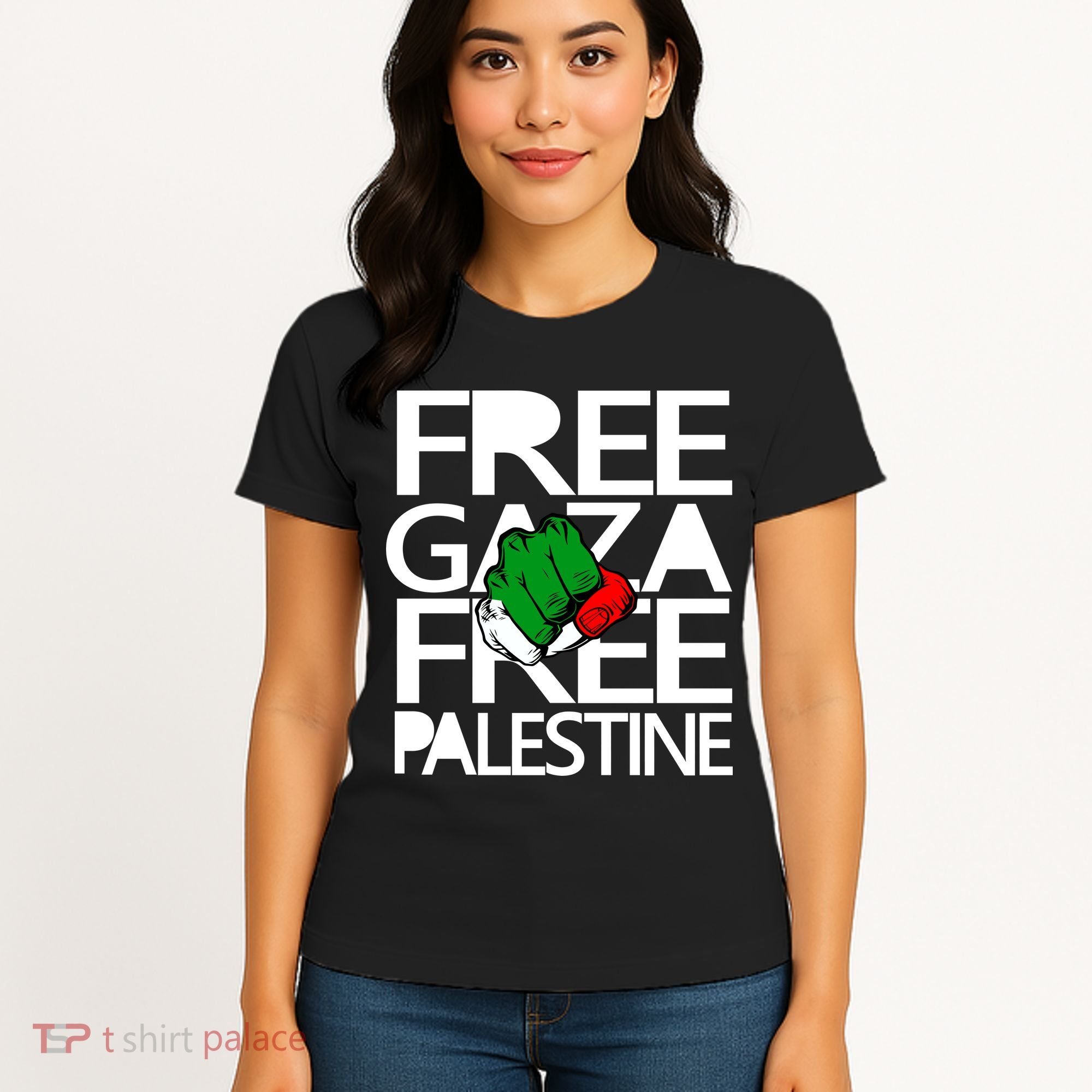 Free Gaza And Palestine Fist Women's T-Shirt