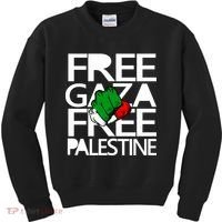 Free Gaza And Palestine Fist Kids Sweatshirt thumb 0