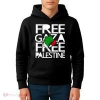Free Gaza And Palestine Fist Kids Hoodie thumb 4