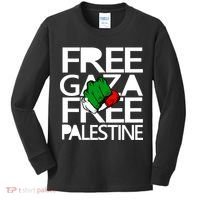 Free Gaza And Palestine Fist Kids Long Sleeve Shirt thumb 0