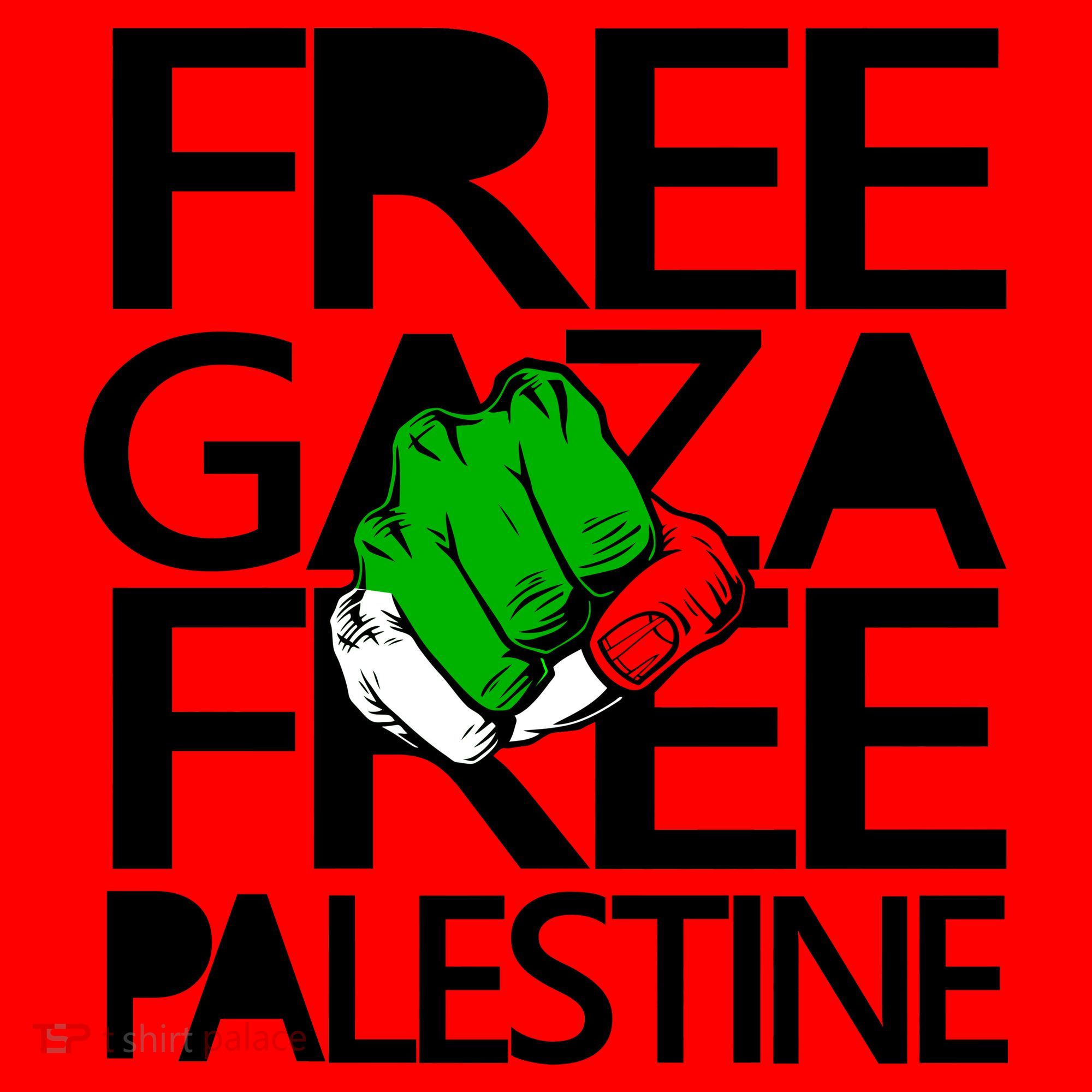 Free Gaza And Palestine Fist Santa Hat