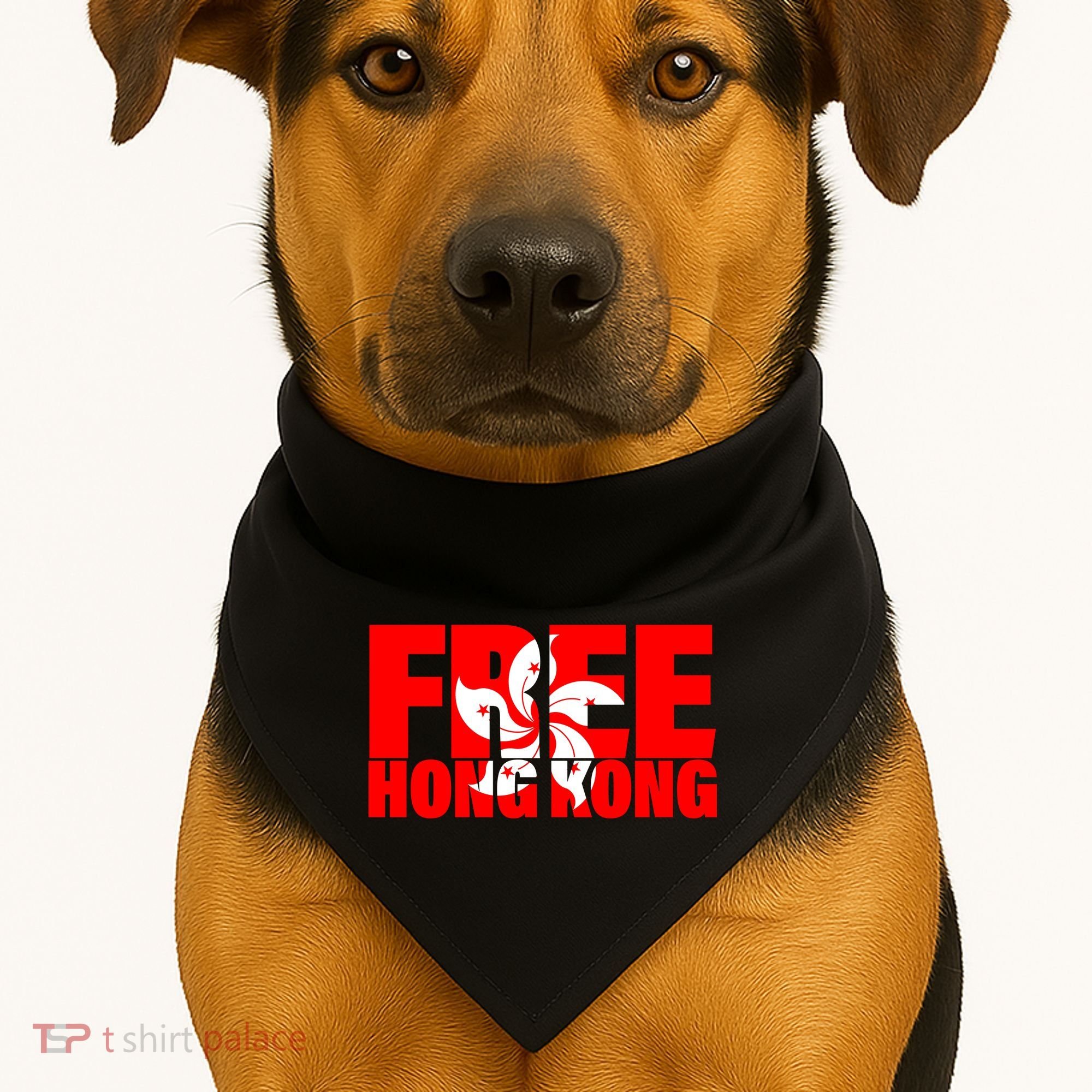 Free Hong Kong USA-Made Doggie Bandana