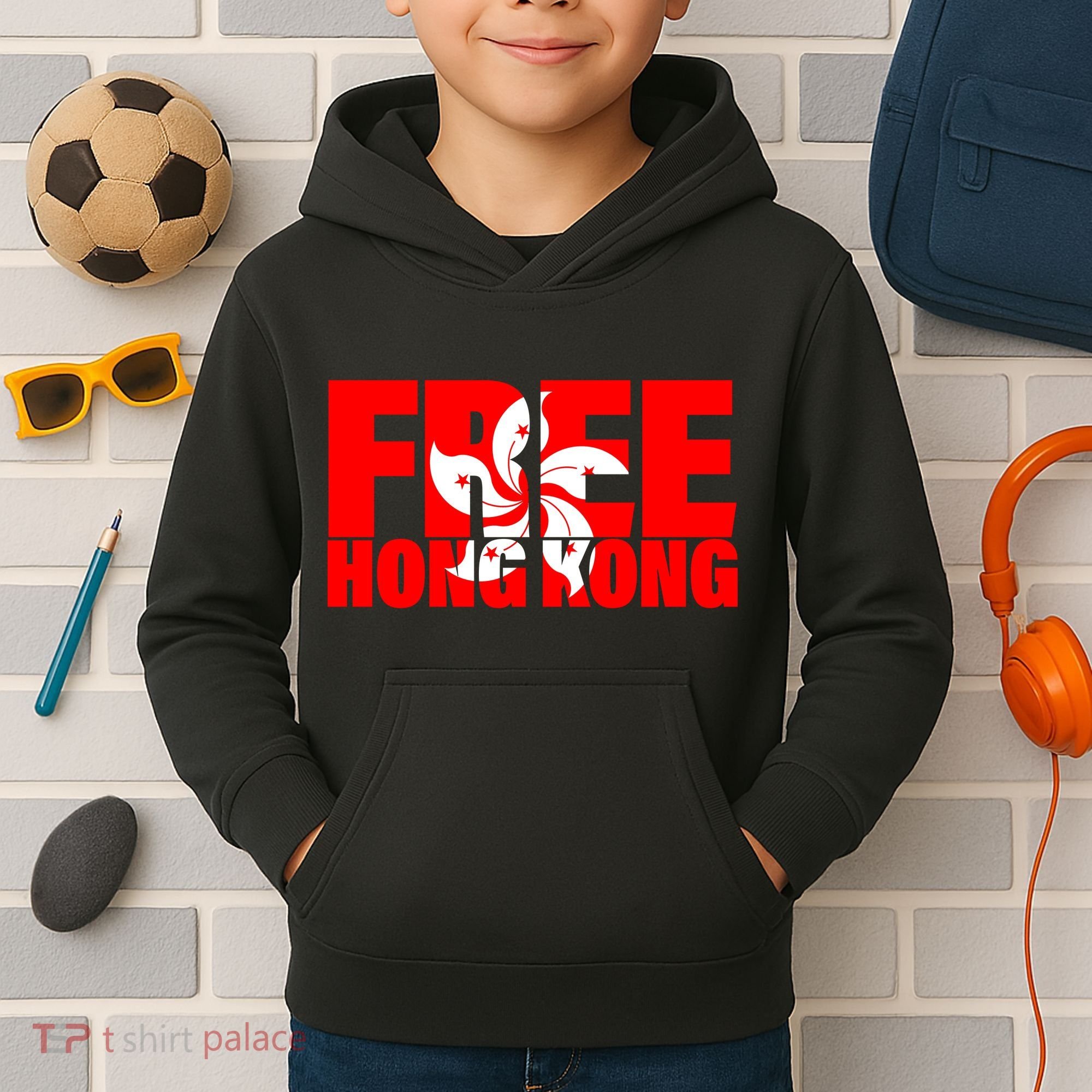 Free Hong Kong Kids Hoodie