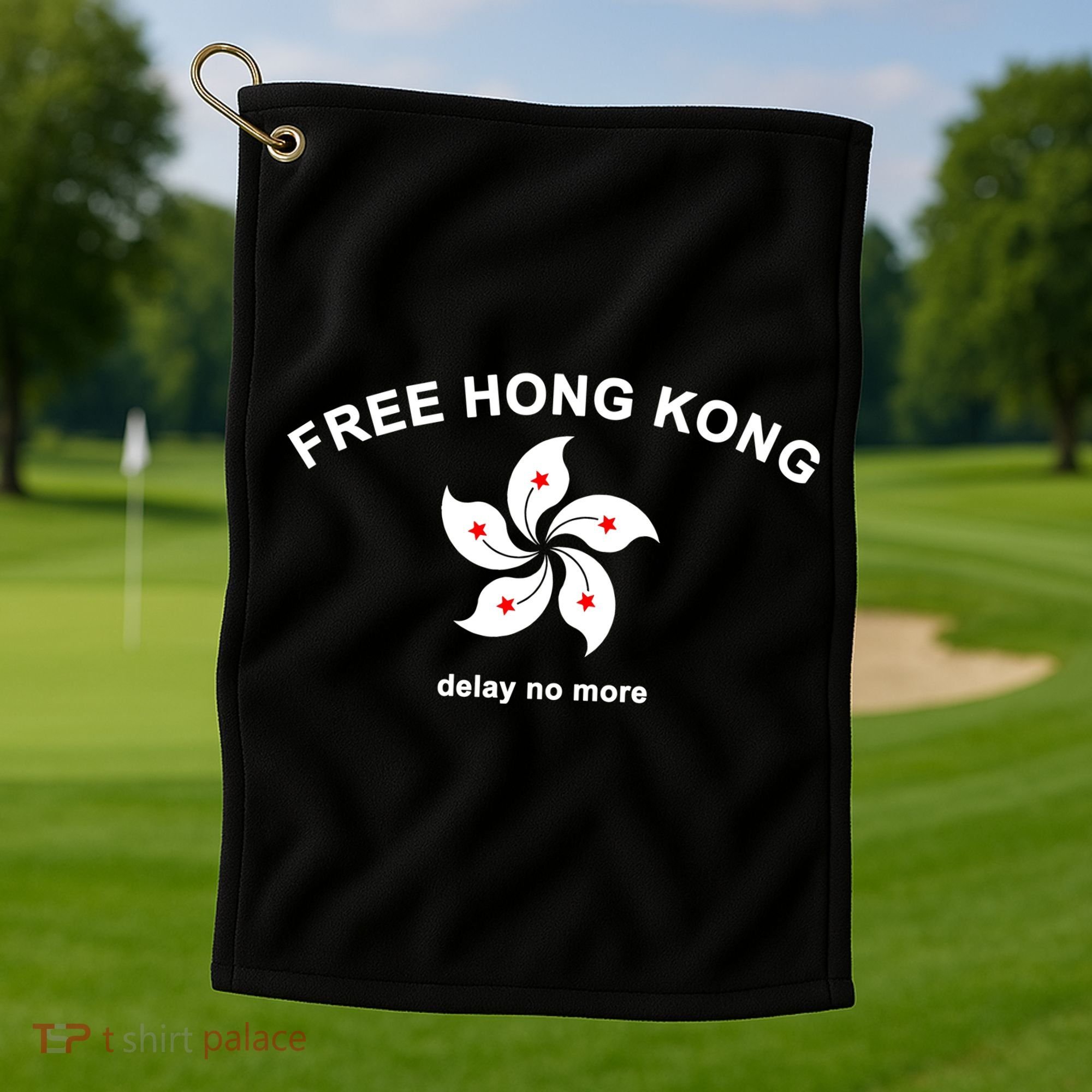 Free Hong Kong Delay No More Golf Towel