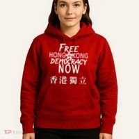 Free Hong Kong Democracy Now HK Independence Flag Hoodie thumb 5