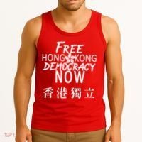 Free Hong Kong Democracy Now HK Independence Flag Tank Top thumb 3