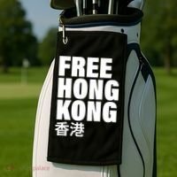 Free Hong Kong For Democracy Now Golf Towel thumb 2