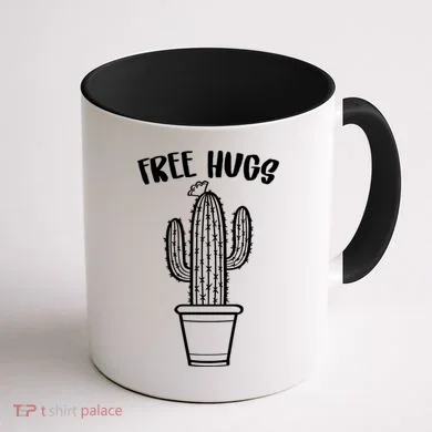 Free Hugs Cactus Coffee Mug back