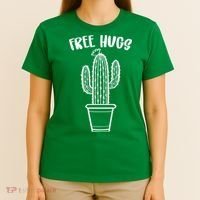 Free Hugs Cactus T-Shirt thumb 4