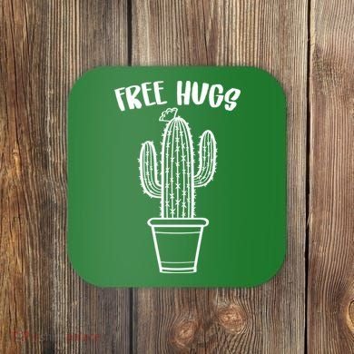 Free Hugs Cactus Coaster