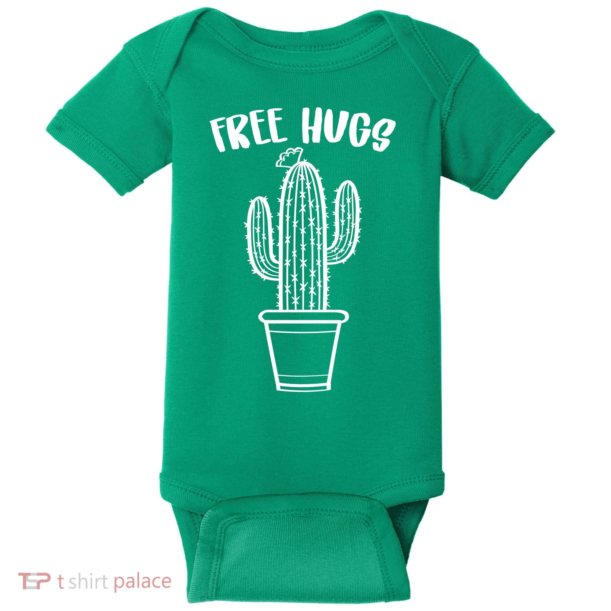 Free Hugs Cactus Baby Bodysuit