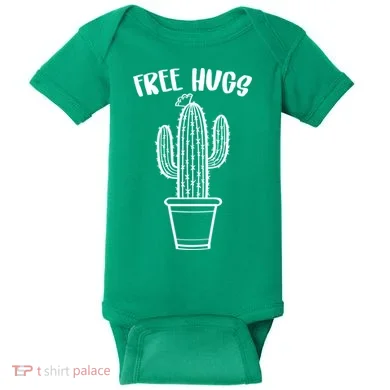 Free Hugs Cactus Baby Bodysuit