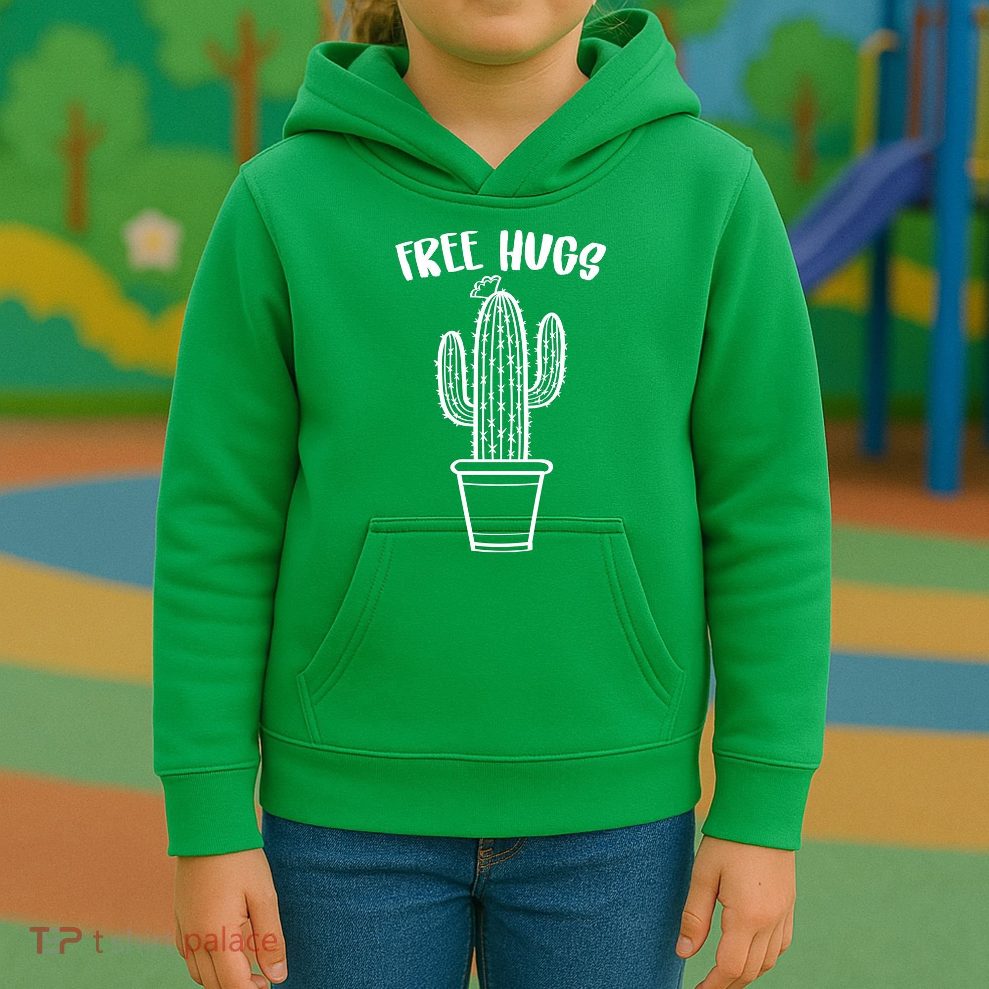 Free Hugs Cactus Kids Hoodie