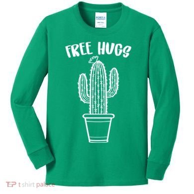 Free Hugs Cactus Kids Long Sleeve Shirt