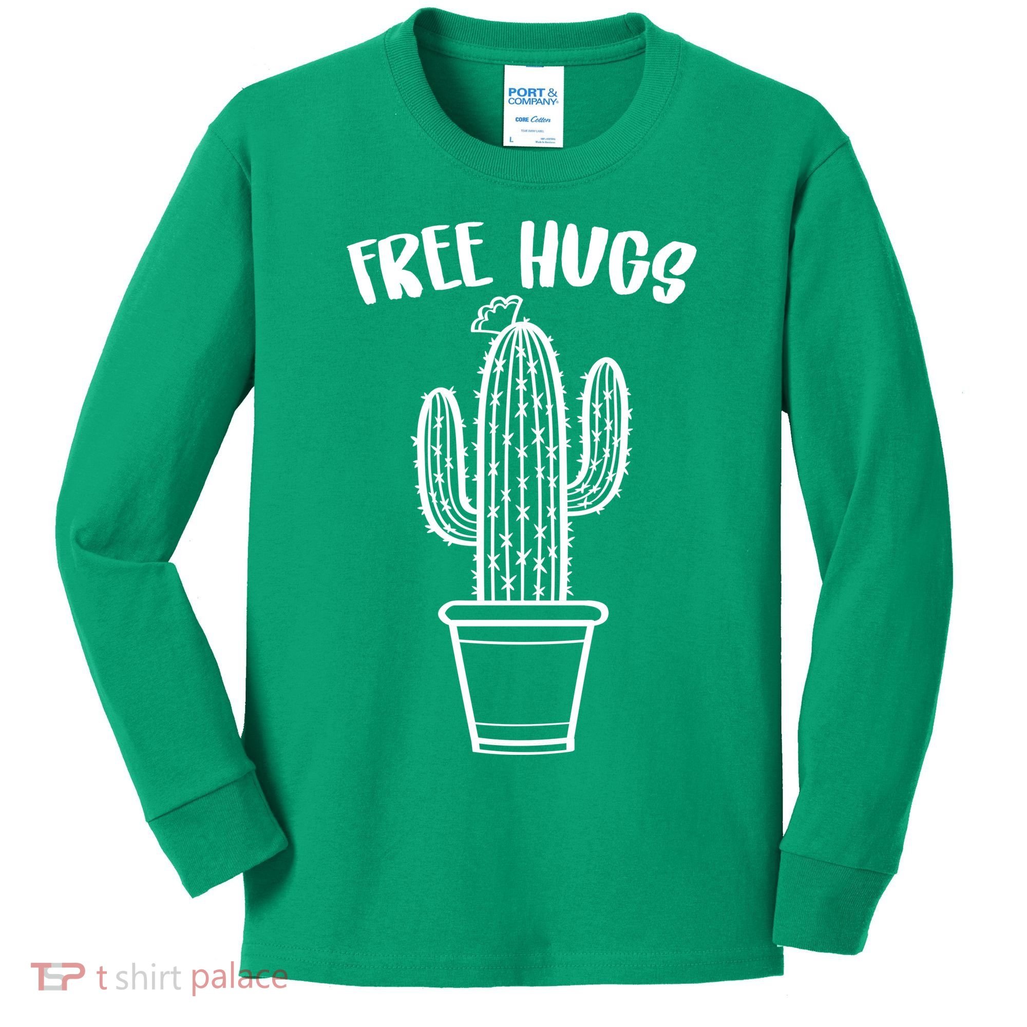 Free Hugs Cactus Kids Long Sleeve Shirt