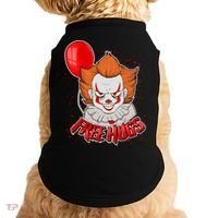 Free Hugs Scary Clown Funny Doggie Tank thumb 0