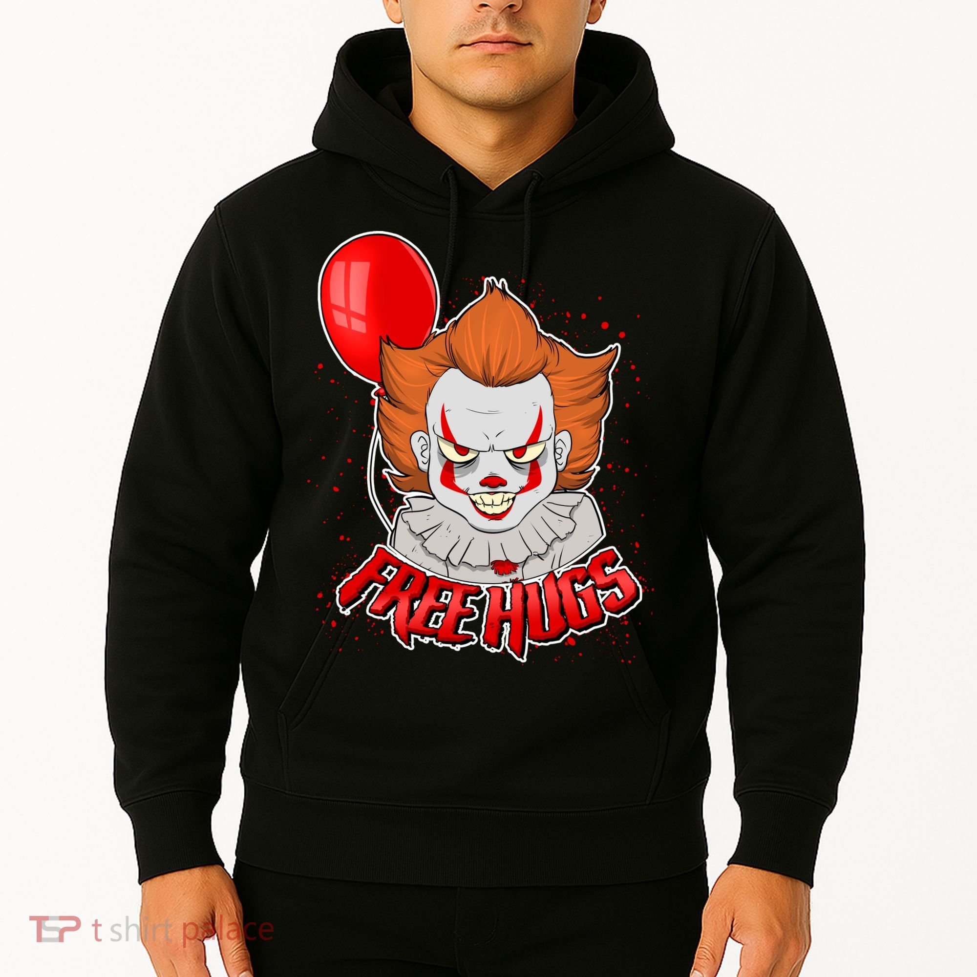 Free Hugs Scary Clown Funny Hoodie