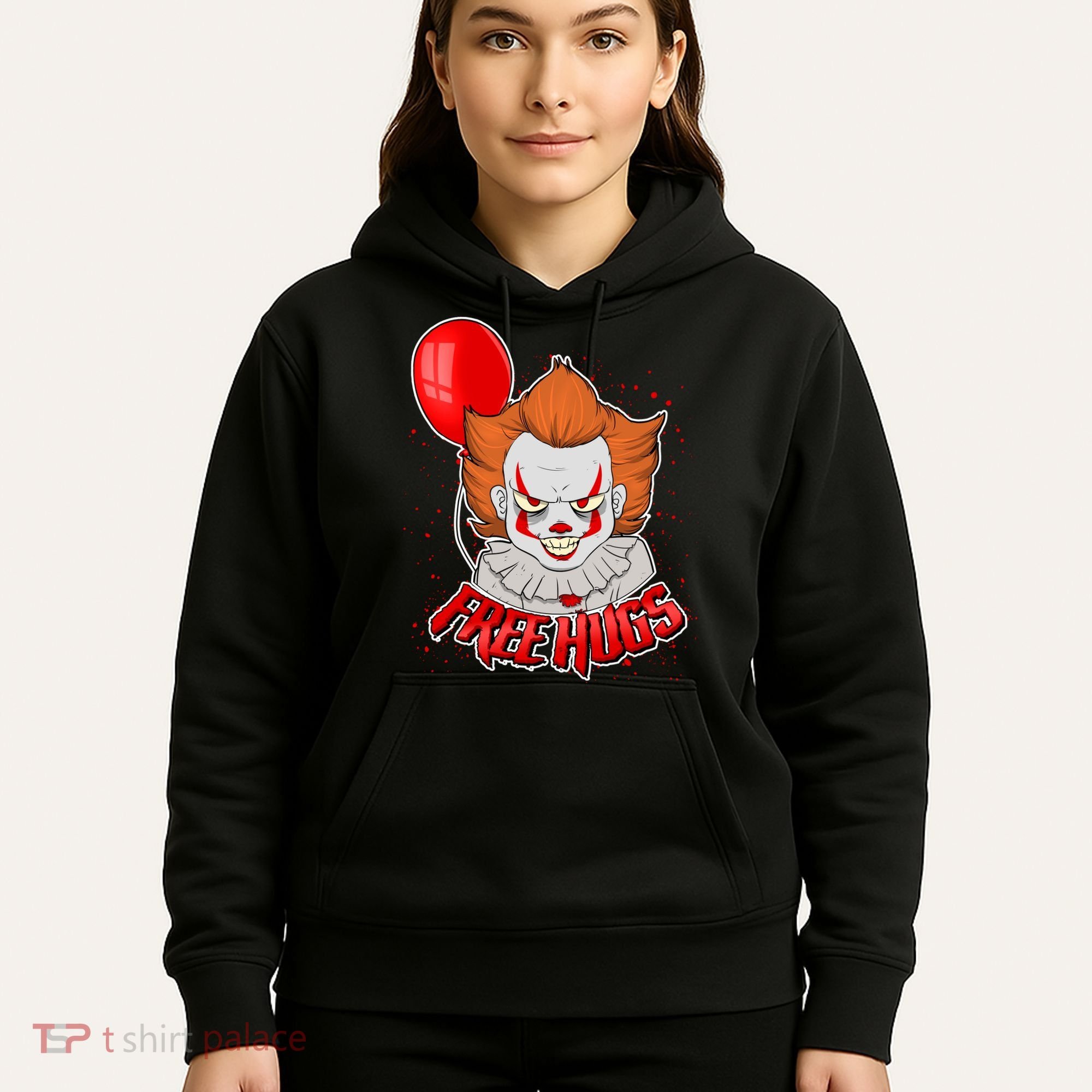 Free Hugs Scary Clown Funny Hoodie