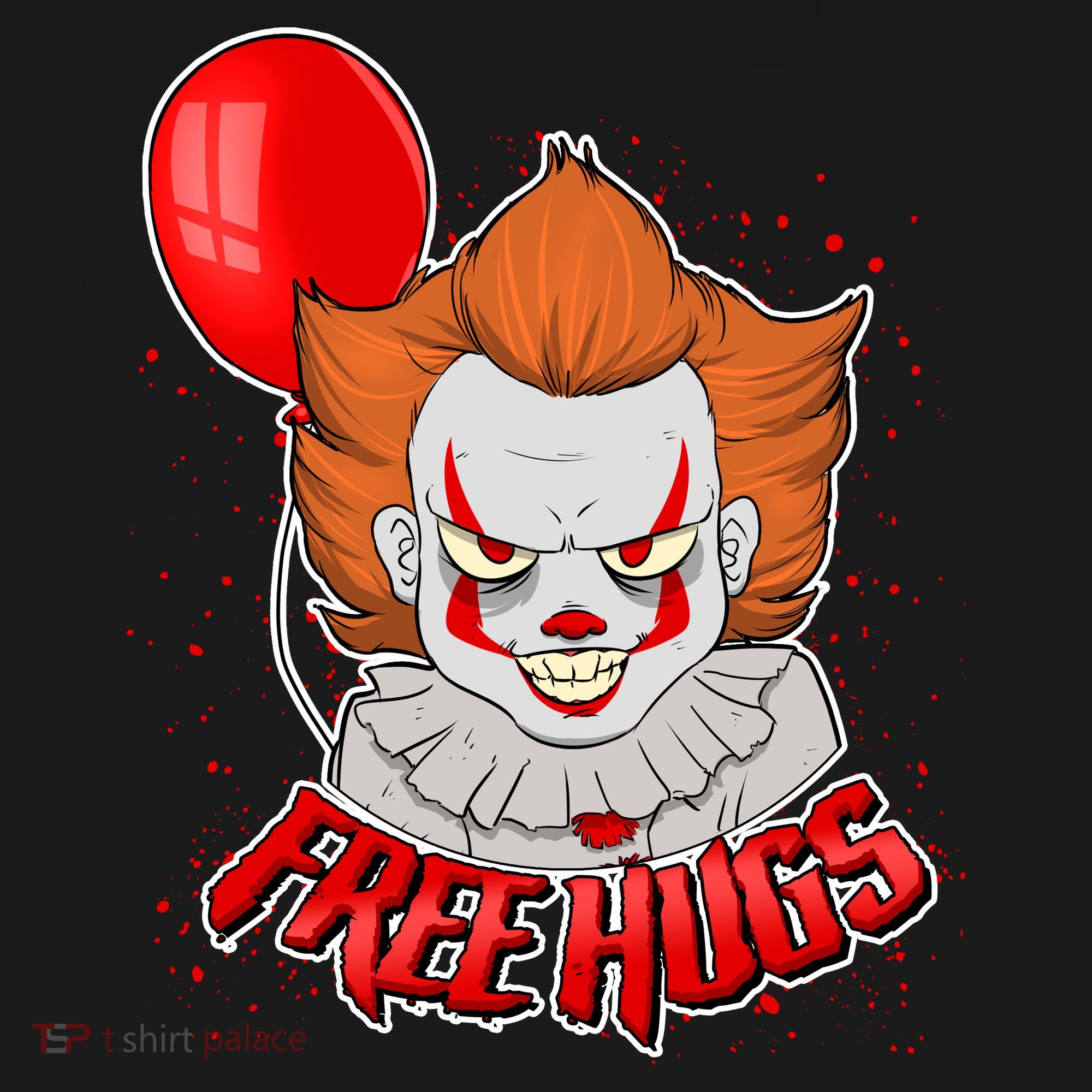 Free Hugs Scary Clown Funny Hoodie