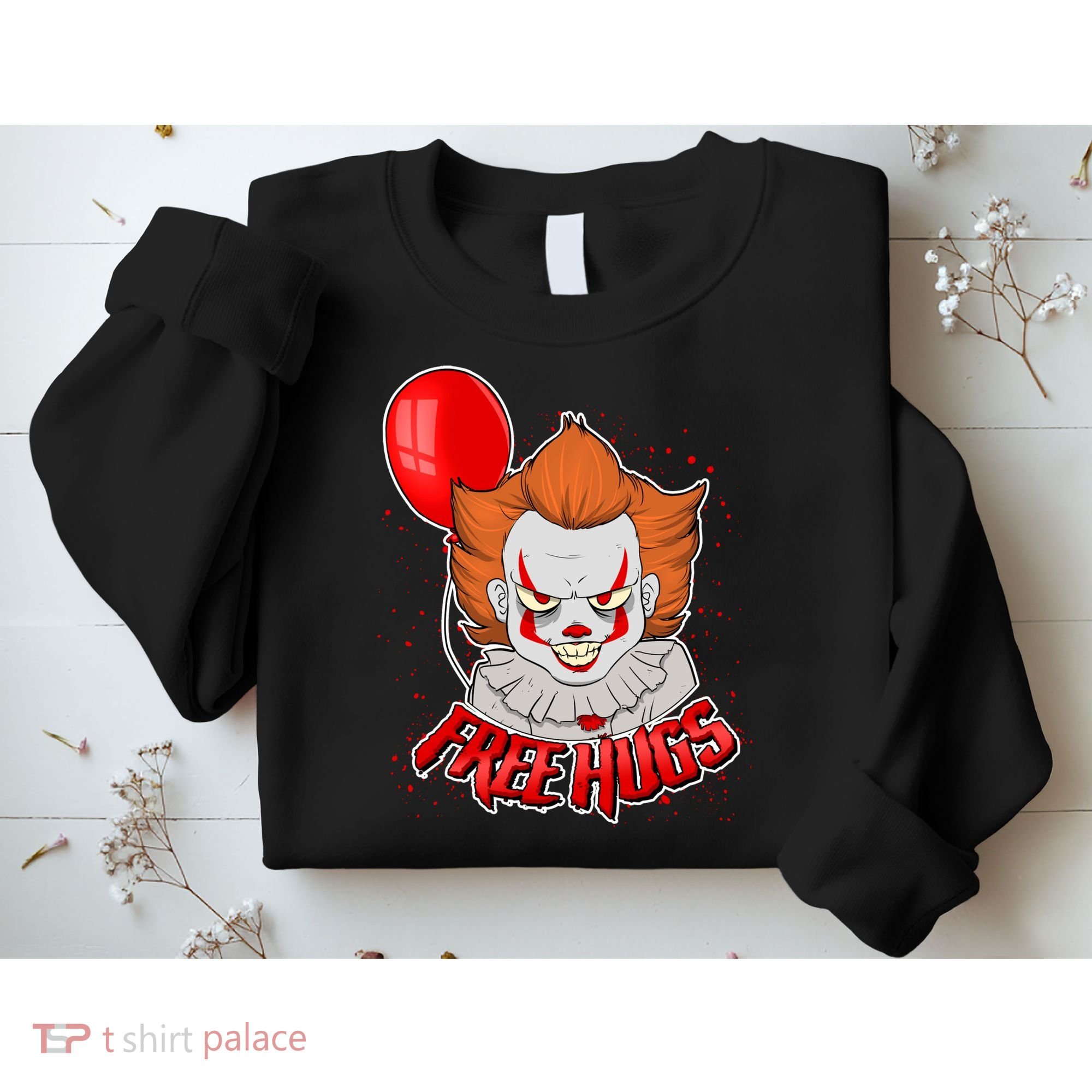 Free Hugs Scary Clown Funny Sweatshirt