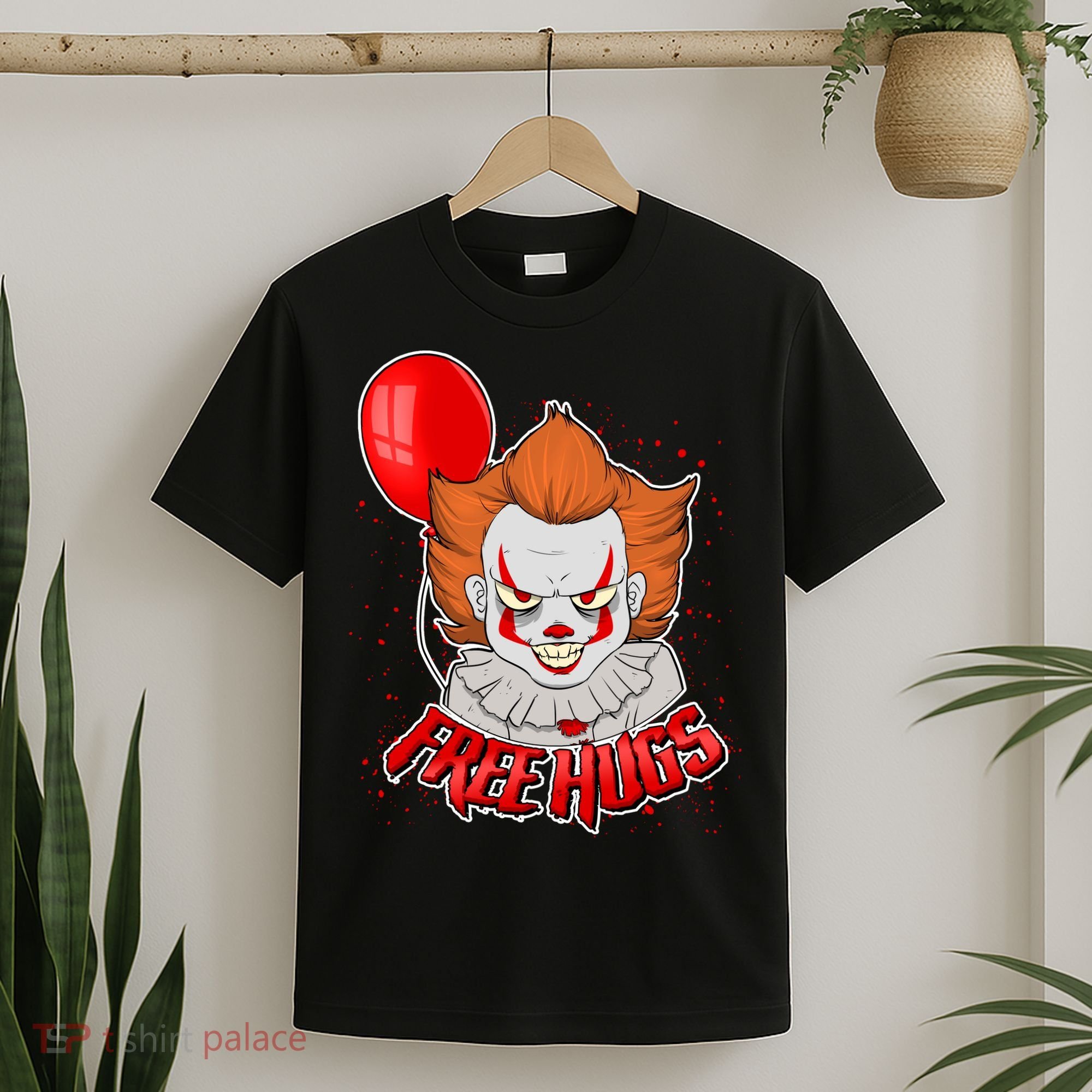 Free Hugs Scary Clown Funny T-Shirt