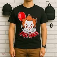 Free Hugs Scary Clown Funny T-Shirt thumb 6
