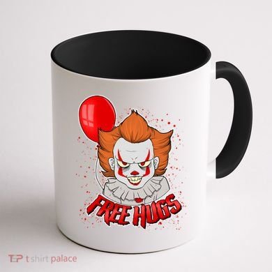 Free Hugs Scary Clown Funny Coffee Mug back