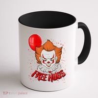 Free Hugs Scary Clown Funny Coffee Mug thumb 1