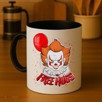 Free Hugs Scary Clown Funny Coffee Mug thumb 4