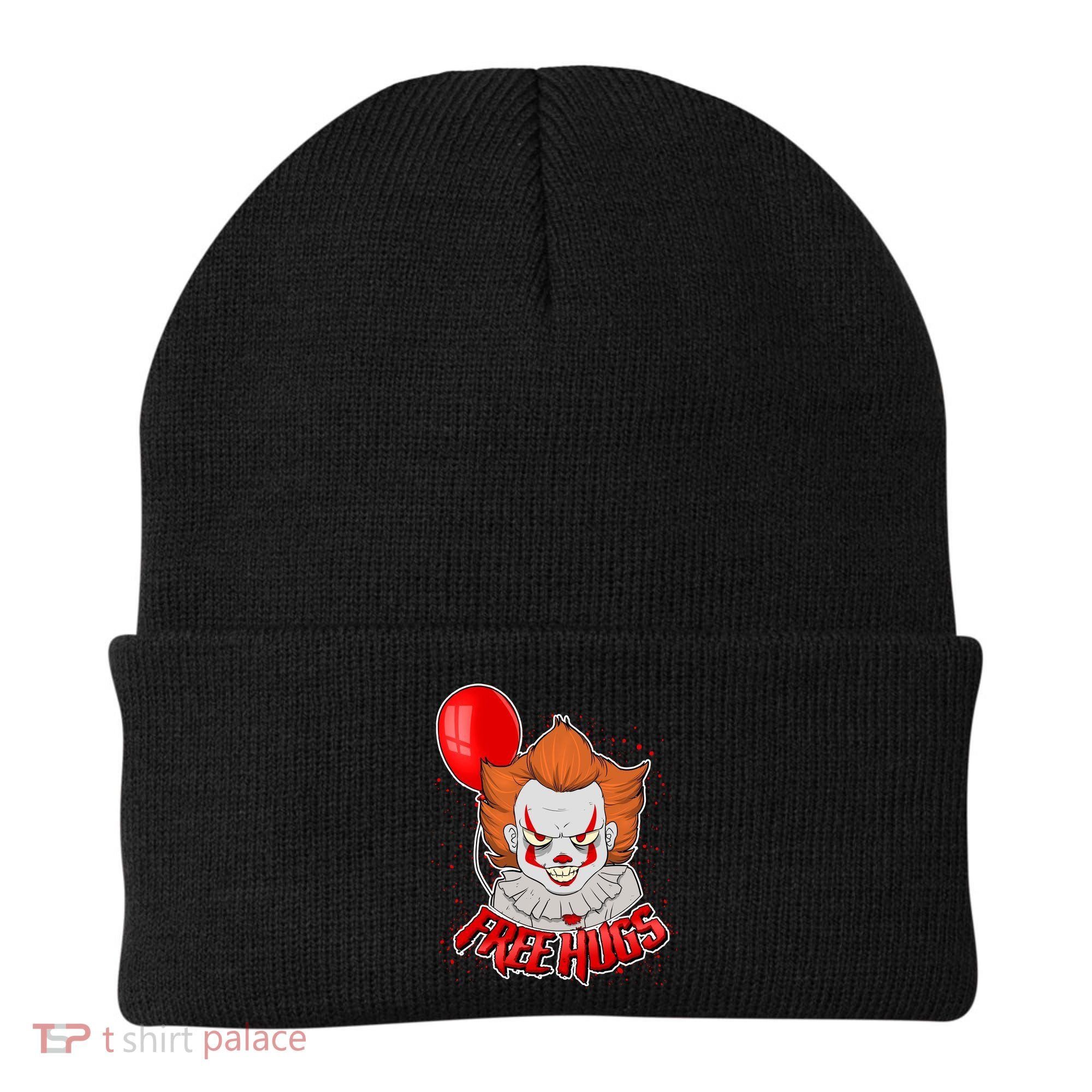 Free Hugs Scary Clown Funny Beanie