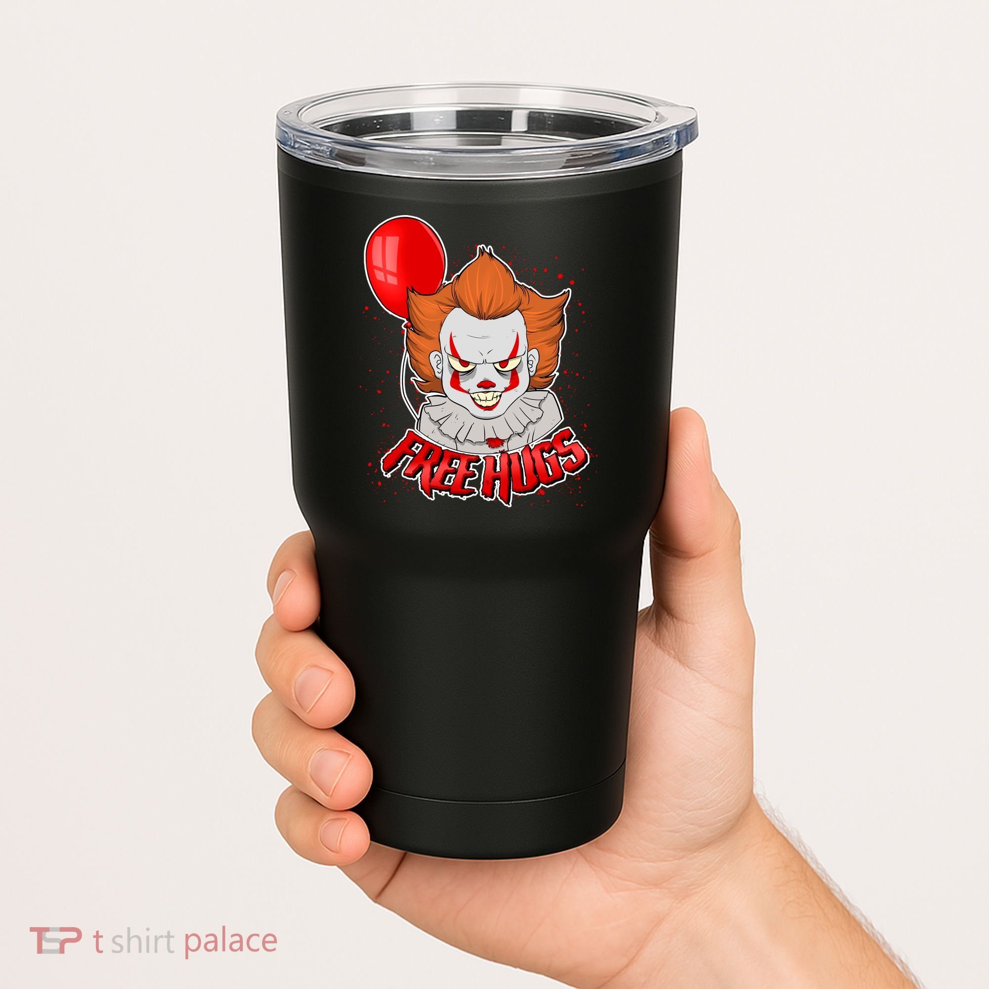 Free Hugs Scary Clown Funny Tumbler