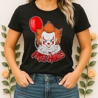 Free Hugs Scary Clown Funny Women's T-Shirt thumb 2