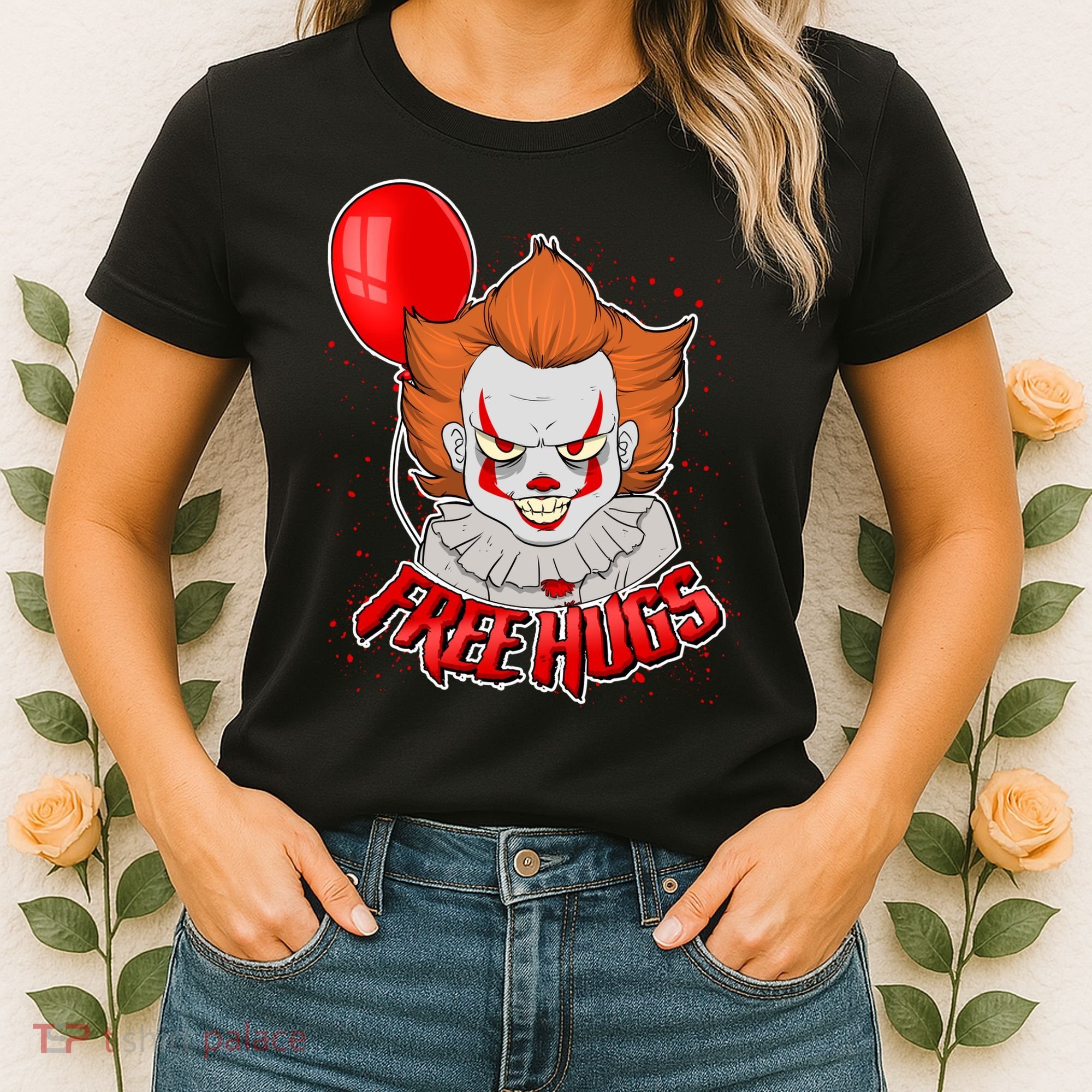 Free Hugs Scary Clown Funny Women's T-Shirt