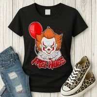 Free Hugs Scary Clown Funny Women's T-Shirt thumb 3