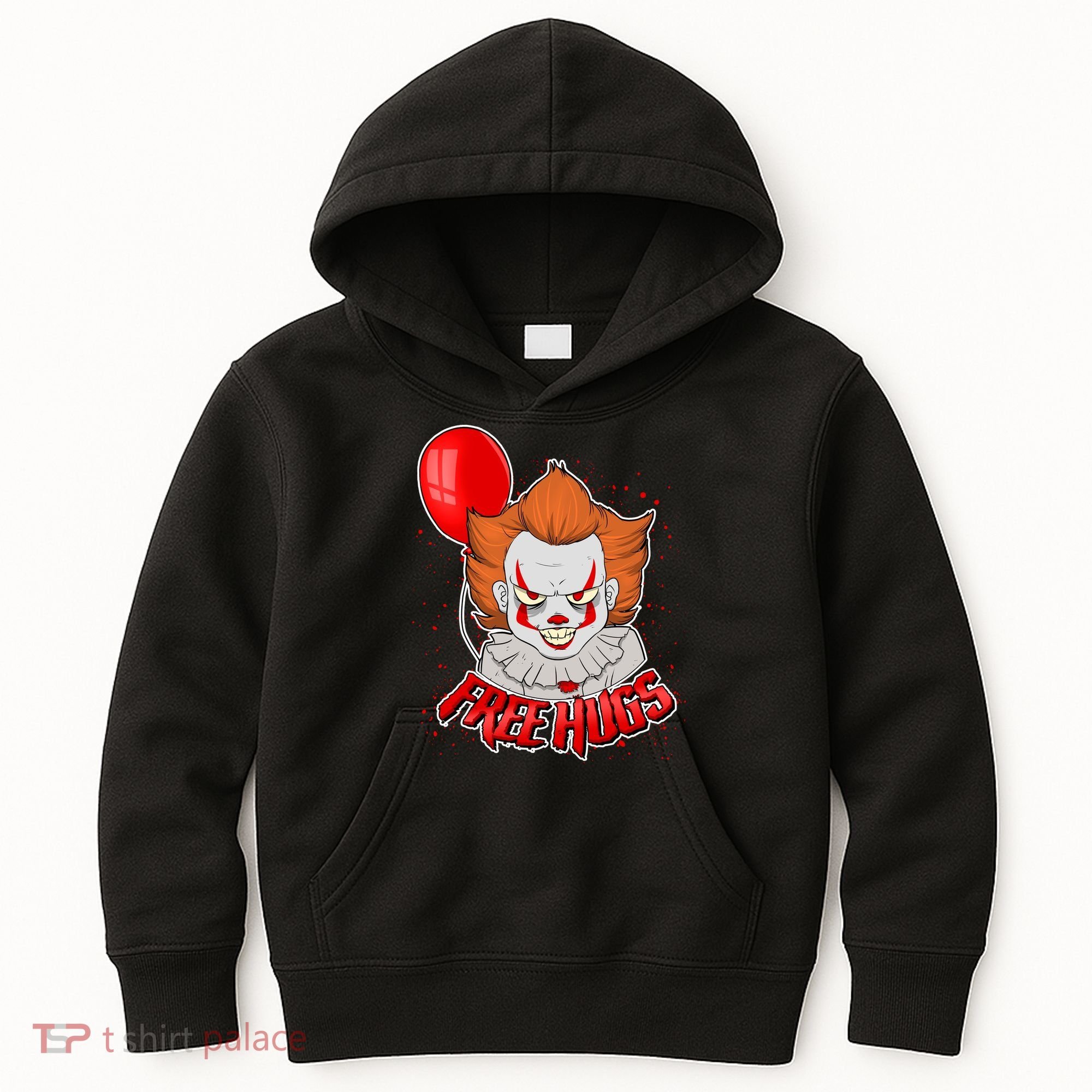 Free Hugs Scary Clown Funny Kids Hoodie