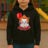 Free Hugs Scary Clown Funny Kids Hoodie thumb 3