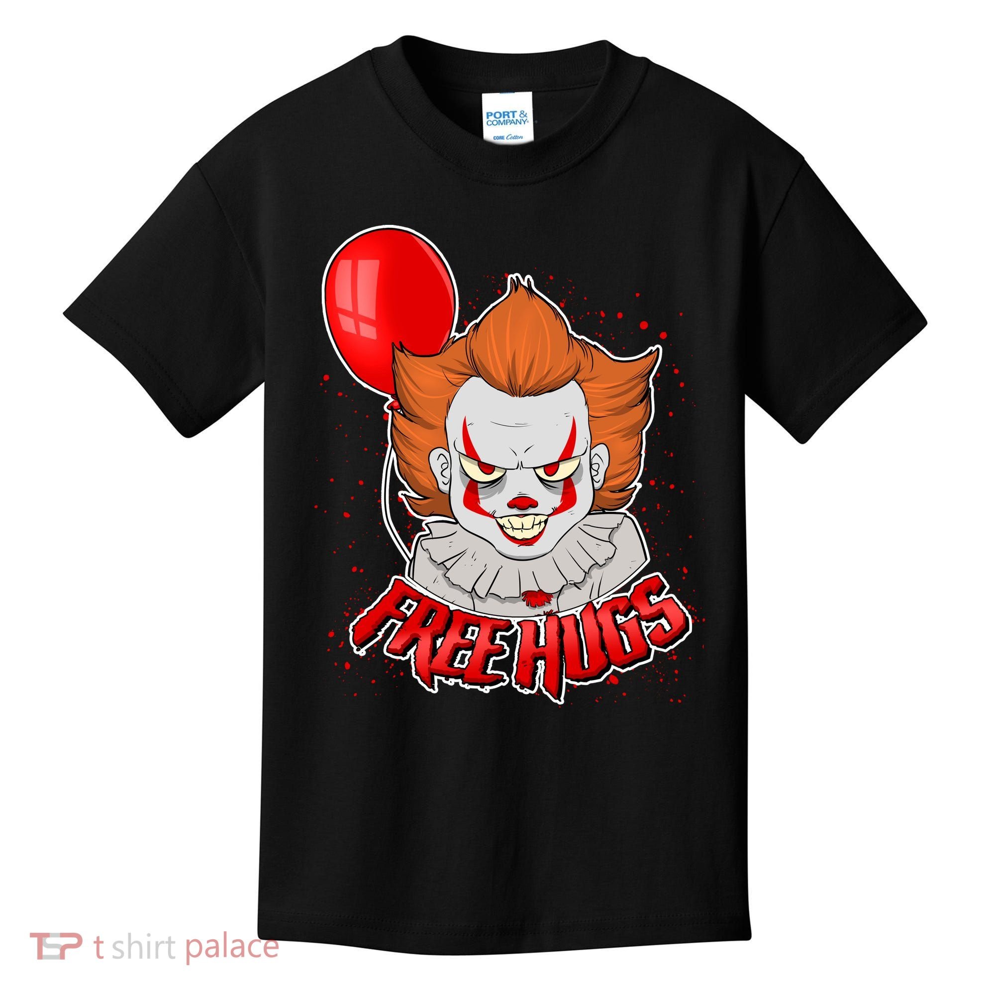 Free Hugs Scary Clown Funny Kids T-Shirt