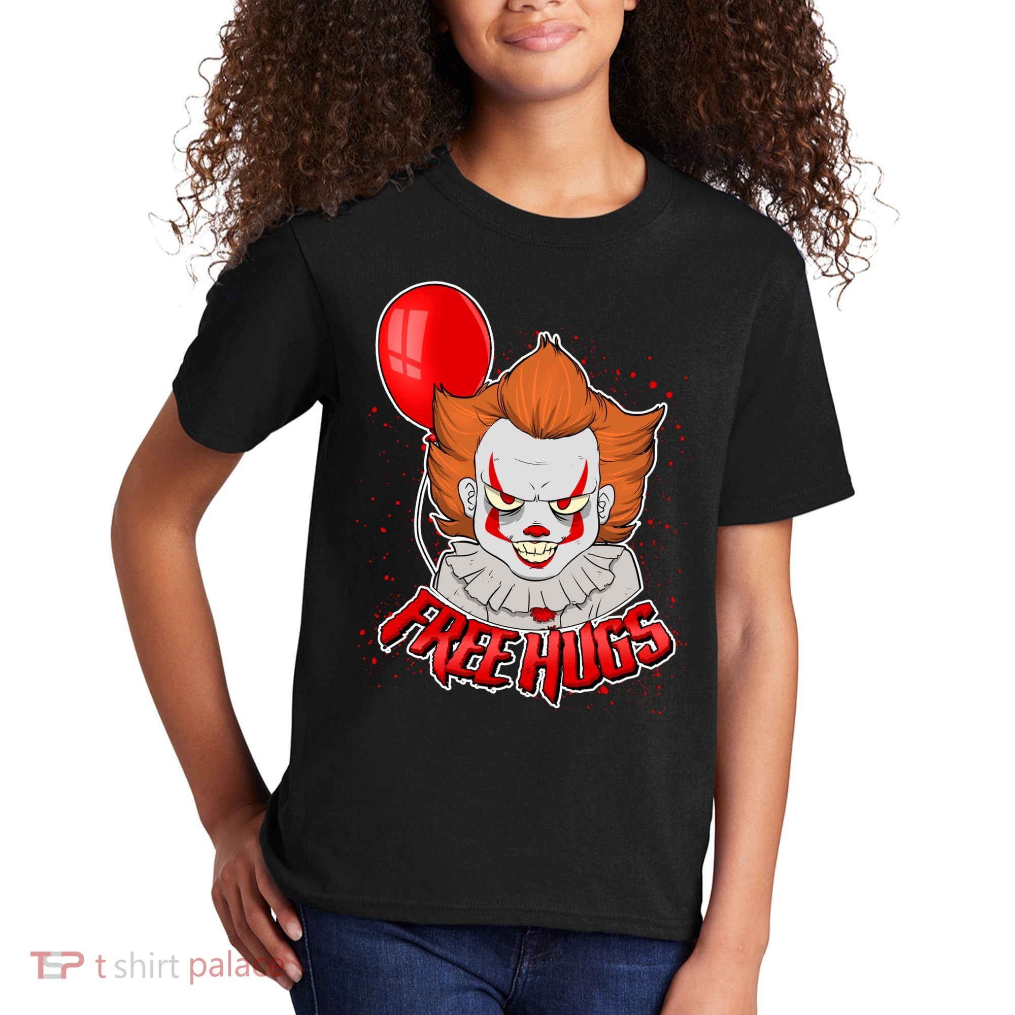 Free Hugs Scary Clown Funny Kids T-Shirt