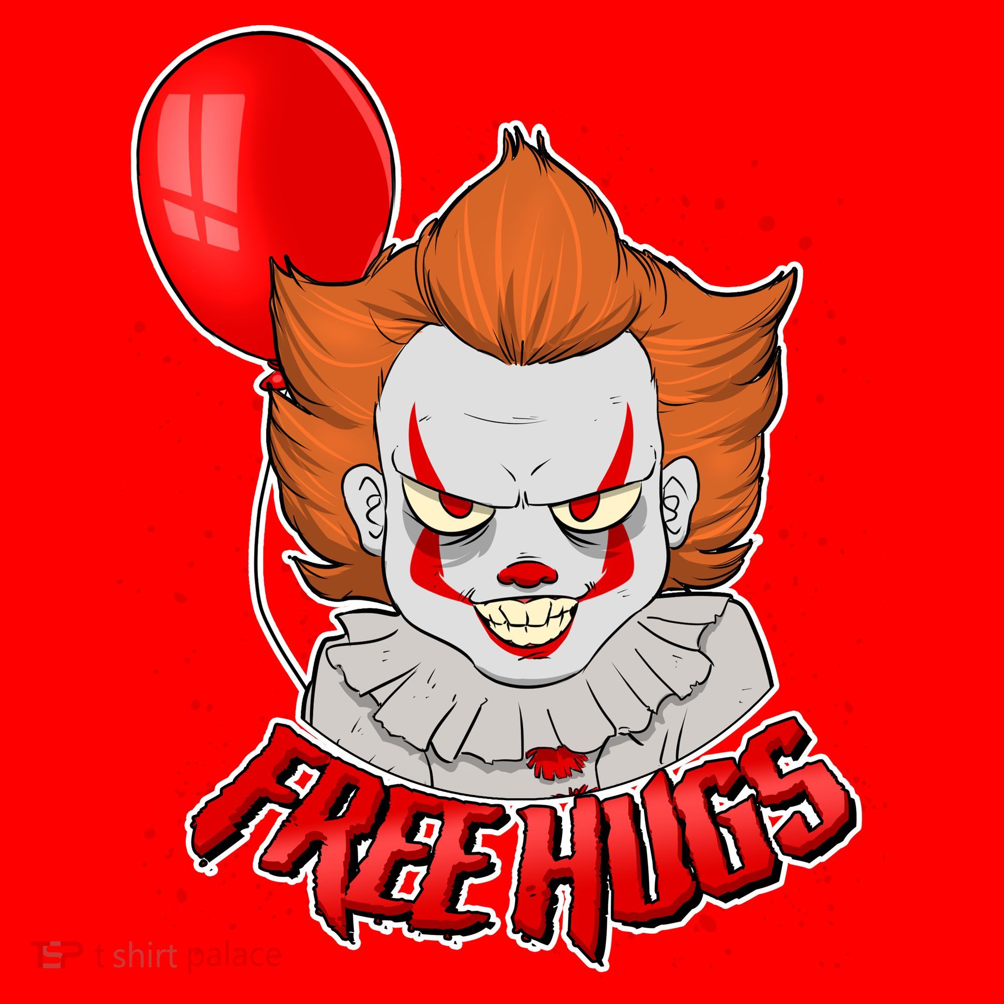 Free Hugs Scary Clown Funny Santa Hat