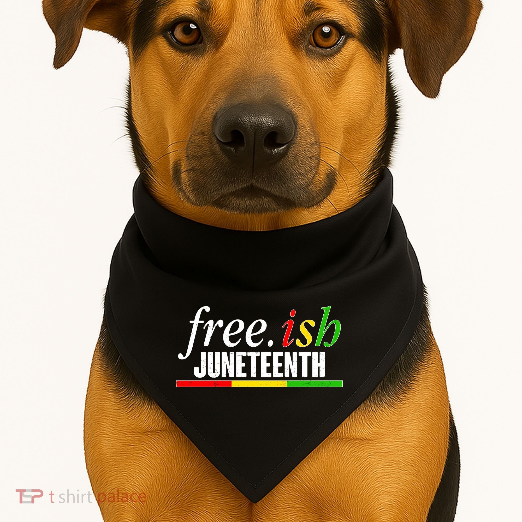 Free-ish Juneteenth USA-Made Doggie Bandana