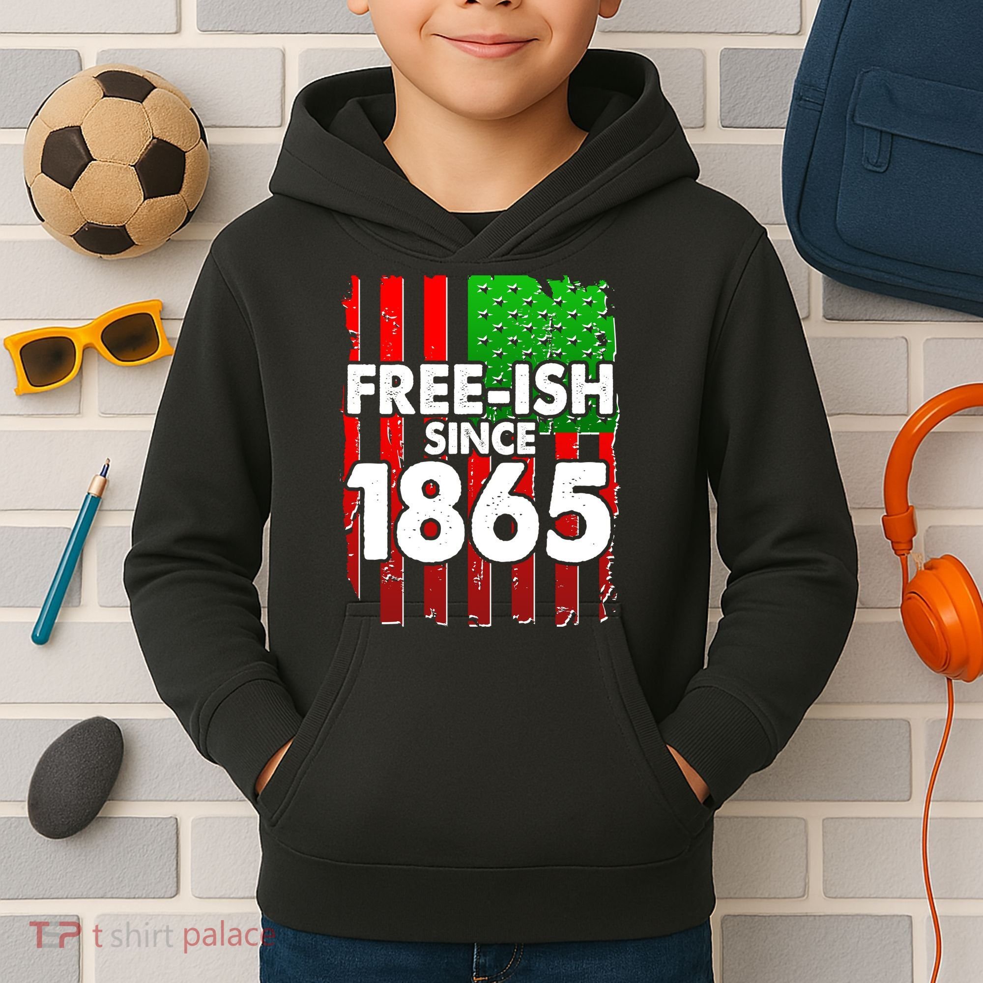 Free-ish Since 1865 Juneteenth Kids Hoodie