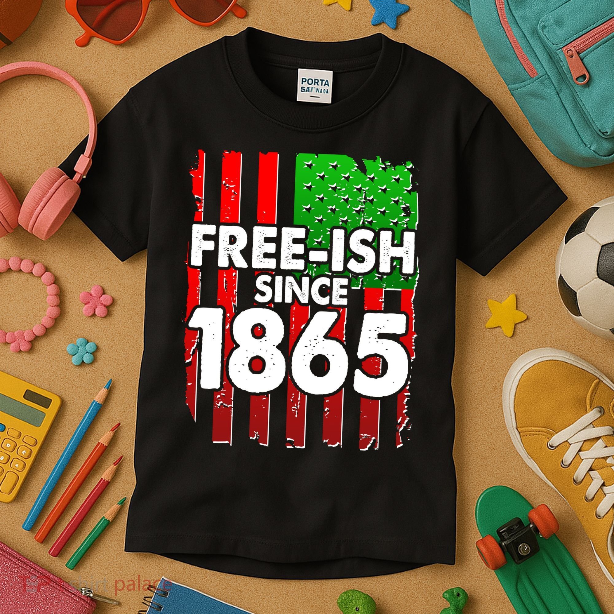 Free-ish Since 1865 Juneteenth Kids T-Shirt