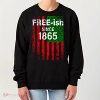 Free-ish Since 1865 Juneteenth Day Flag Black Pride Women's Sweatshirt thumb 0